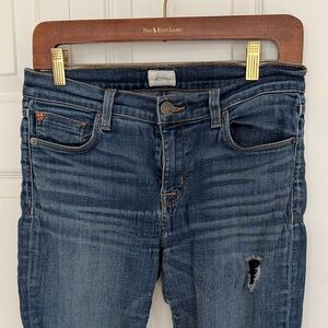 Hudson Women's Distressed Dark Blue Skinny Jeans